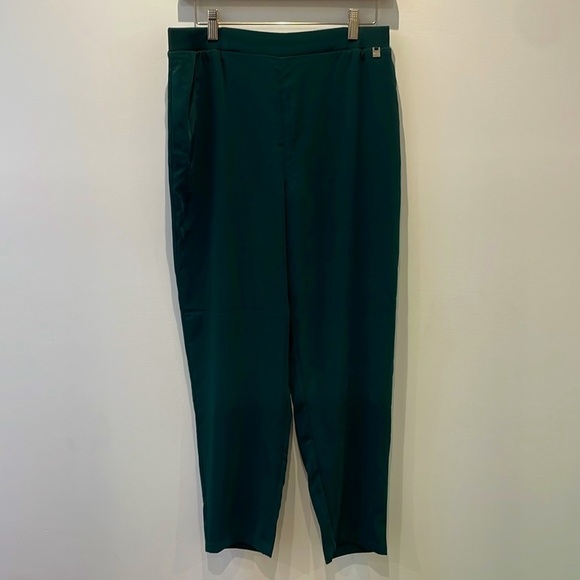 Ted Baker London Aliadd High Waist Pants Trousers Tapered Leg Pull On Green 6 - Picture 10 of 11